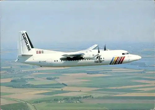 Ak Passagierflugzeug, Fokker 50, SAS Scandinavian Commuter OY-KAE