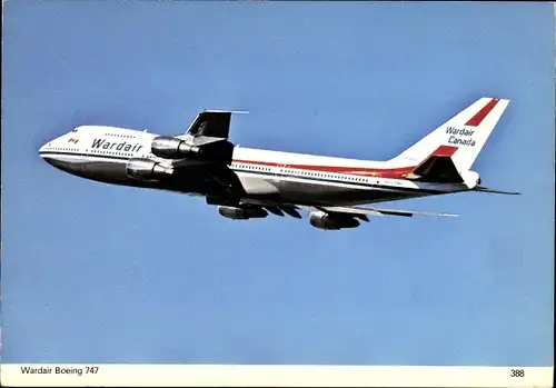 Ak Passagierflugzeug, Wardair Boeing 747