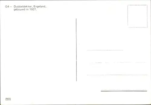 Ak Doppeldecker G4, gebaut im Jahre 1927