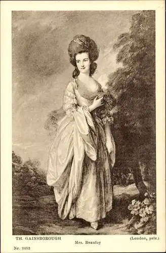 Künstler Ak Gainsborough, T., Mrs. Beaufoy