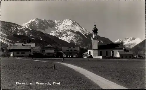 Ak Ehrwald Tirol, Wanneck, Kirche