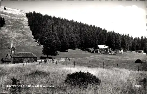 Ak Unternberg St. Corona am Wechsel Niederösterreich, Teilansicht, Schutzhaus