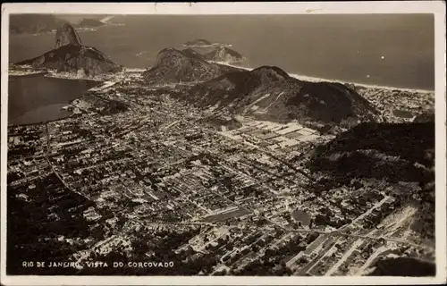 Ak Rio de Janeiro Brasilien, Corcovado, Panorama