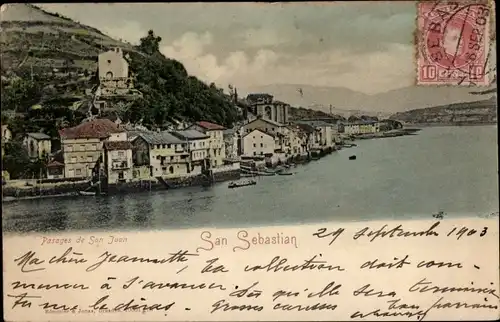 Ak San Sebastian Baskenland, Passages de San Juan