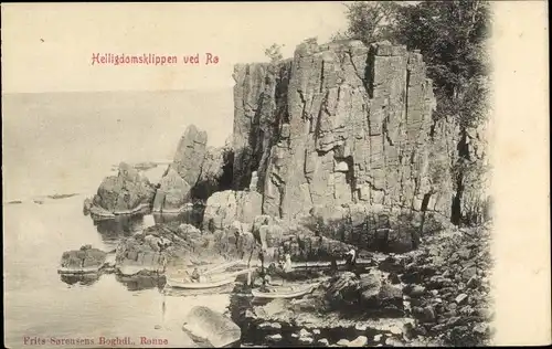 Ak Helligdomsklippen Dänemark, ved Rø