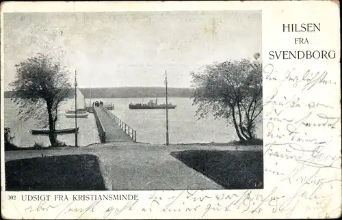 Ak Svendborg Dänemark, Udsigt fra Kristiansminde