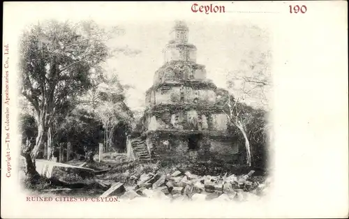 Ak Ceylon Sri Lanka, Ruinenstädte