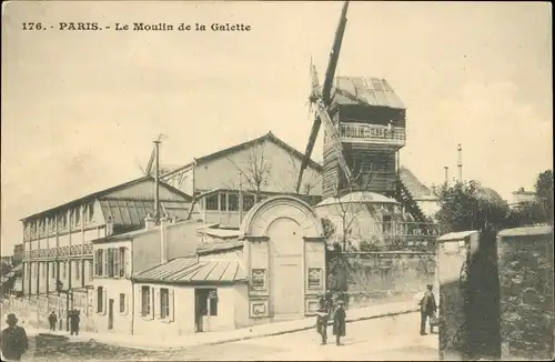 Ak Paris XVIII. Montmartre, Le Moulin de la Galette