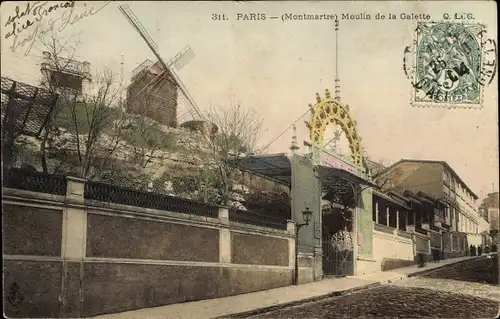 Ak Paris XVIII. Montmartre, Le Moulin de la Galette