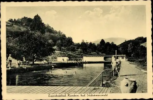 Ak Kandern im Schwarzwald Baden Württemberg, Partie im Lippisbachbad