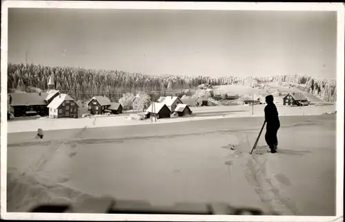 Ak Kniebis Freudenstadt im Schwarzwald, Winter, Skifahrer