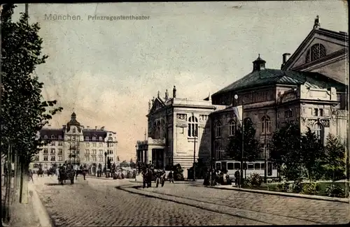Ak München, Prinzregententheater, Kutsche