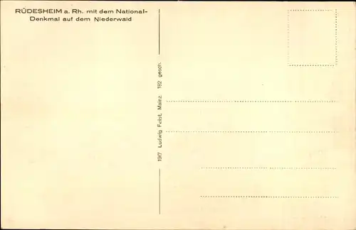 Ak Rüdesheim am Rhein, Niederwald Nationaldenkmal