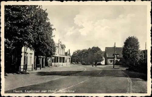 Ak Heeze Nordbrabant, Kapelstraat mit Hotel Barendsma