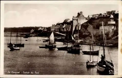 Ak Le Conquet Finistère, Hafeneinfahrt