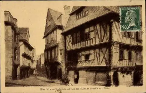 Ak Morlaix Finistère, Maison de la Place des Halles