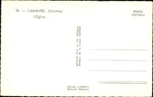 Ak Carantec Finistère, Kirche