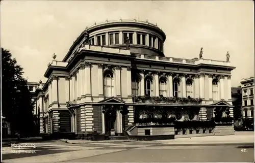 Ak Magdeburg, Partie am Stadttheater, Vorderansicht