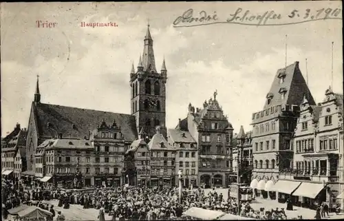 Ak Trier an der Mosel, Hauptmarkt