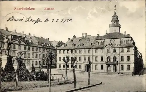 Ak Saarbrücken im Saarland, Rathaus