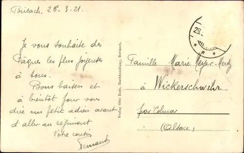 Ak Breisach am Oberrhein, Marktplatz