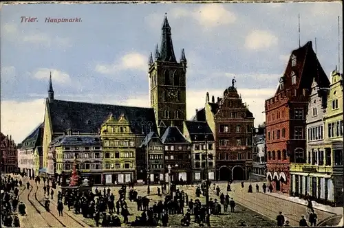 Ak Trier an der Mosel, Hauptmarkt