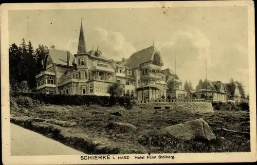Ak Schierke Wernigerode im Harz, Hotel Fürst Stolberg