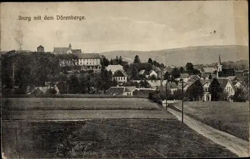 Ak Bad Iburg am Teutoburger Wald, Panorama mit Dörenberg