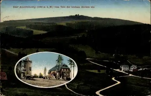 Ak Wildenthal Eibenstock im Erzgebirge, Blick auf den Auersberg mit Restaurant