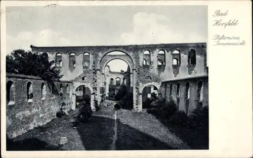 Ak Bad Hersfeld in Hessen, Stiftsruine, Innenansicht