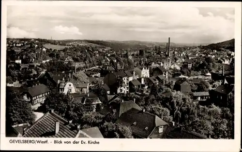 Ak Gevelsberg im Ruhrgebiet, Totalansicht, Blick von der evangelischen Kirche