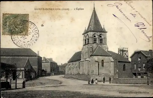 Ak Sainte Geneviève Oise, Kirche