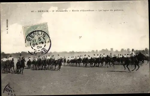 Ak Senlis-Oise, 2nd Hussars Squadron School, Die Zuglinie