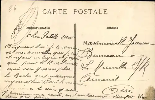 Ak Senlis-Oise, Rue Bellau, zerbombtes Haus