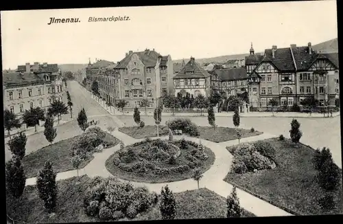 Ak Ilmenau in Thüringen, Bismarckplatz