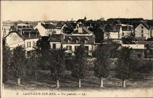 Ak Saint Pair sur Mer Manche, Gesamtansicht