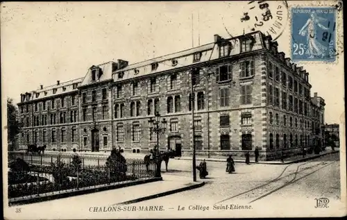 Ak Châlons-sur-Marne, College Saint Etienne