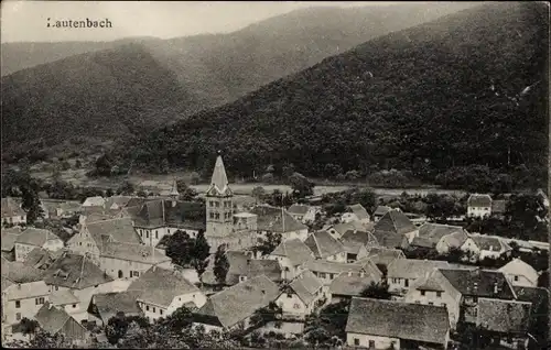 Ak Lautenbach Alsace Haut Rhin, Ortsübersicht