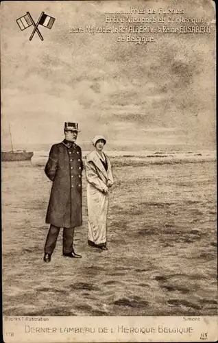Ak König Albert I. von Belgien, Königin Elisabeth