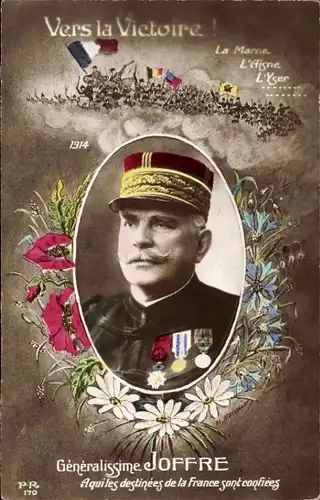 Ak General Joseph Joffre, Portrait