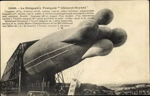 Ak Le Dirigeable Francais Clement-Bayard
