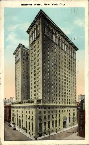 Ak New York City USA, Biltmorehotel