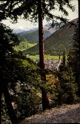 Ak Davos Kanton Graubünden, Blick vom englischen Sanatorium