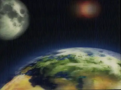 3 D Ak Erde, Mond und Sonne, NASA
