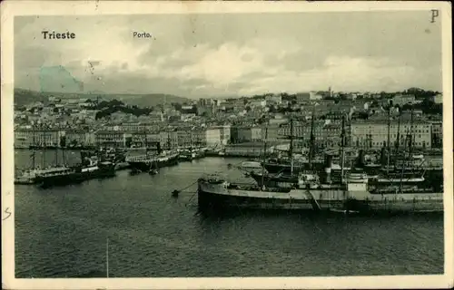 Ak Triest Triest Friaul Julisch Venetien, Hafen