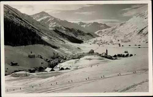 Ak Andermatt Kanton Uri, Gesamtansicht, Winter, Furka
