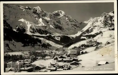 Ak Engelberg Kanton Obwalden Schweiz, Gesamtansicht, Winter