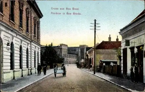 Ak Bosanski Brod Bosnien und Herzegowina, Straßenpartie