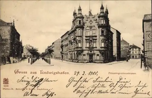 Ak Ludwigshafen am Rhein, Prinzregentenstraße