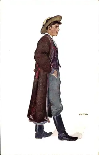 Künstler Ak Rayski, Mann in polnischer Volkstracht aus Lublin